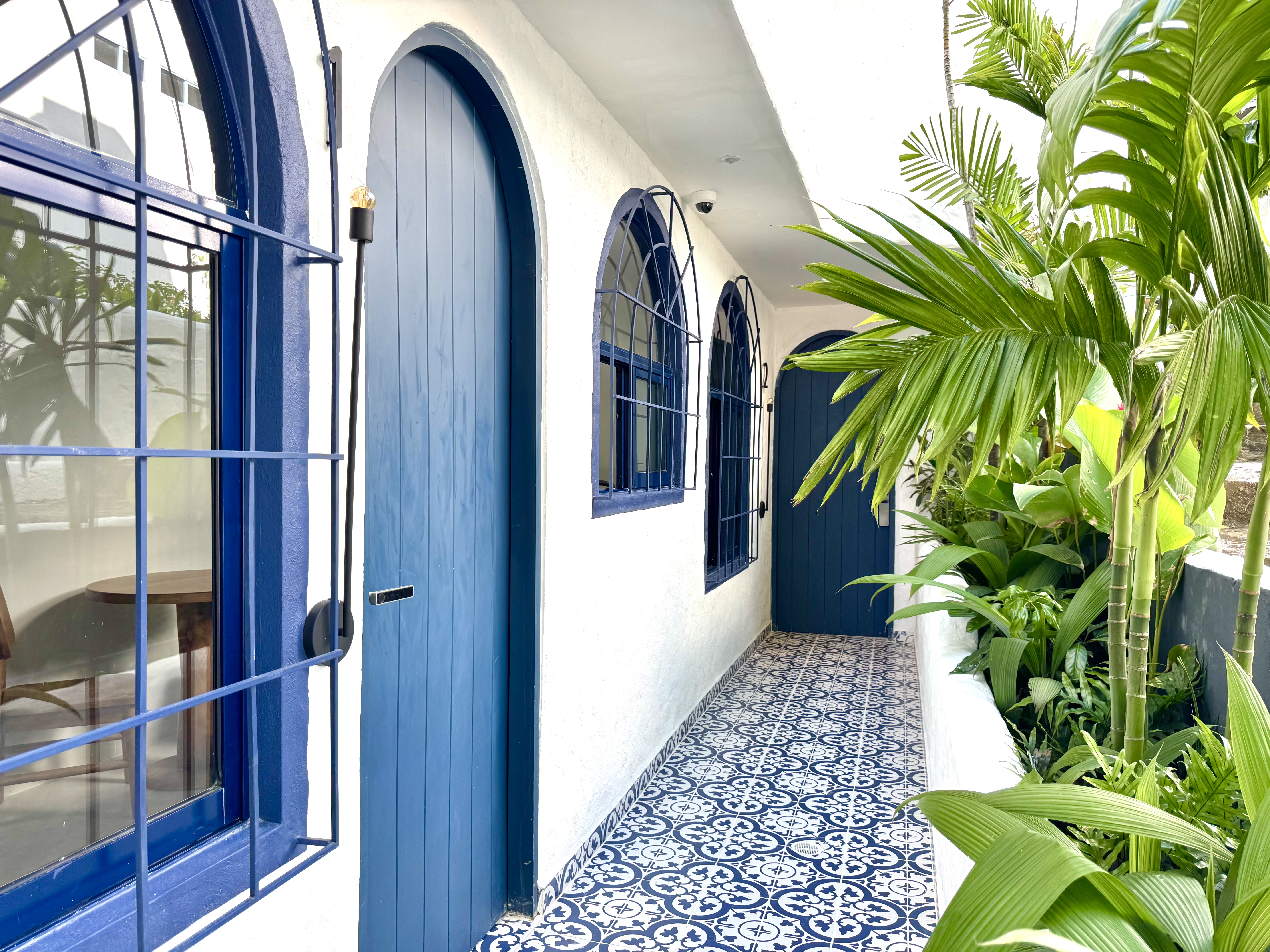 Corredor mediterráneo con plantas